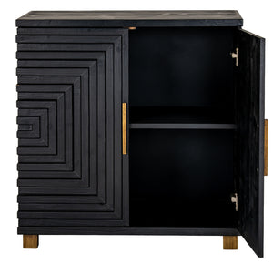 Lennox Black 2 Door Side Cupboard [cid:24564-d]
