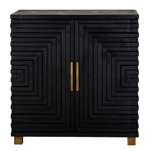 Lennox Black 2 Door Side Cupboard [cid:24564-b]