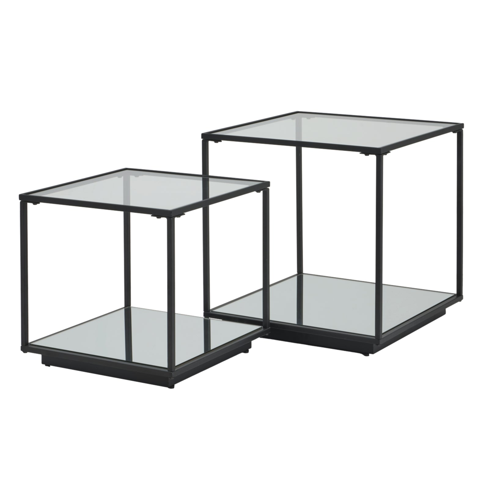Lennox Black Framed Set Of 2 Side Tables_345