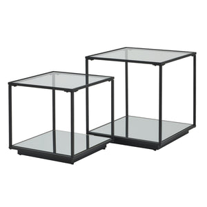 Lennox Black Framed Set Of 2 Side Tables_345