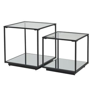 Lennox Black Framed Set Of 2 Side Tables_346