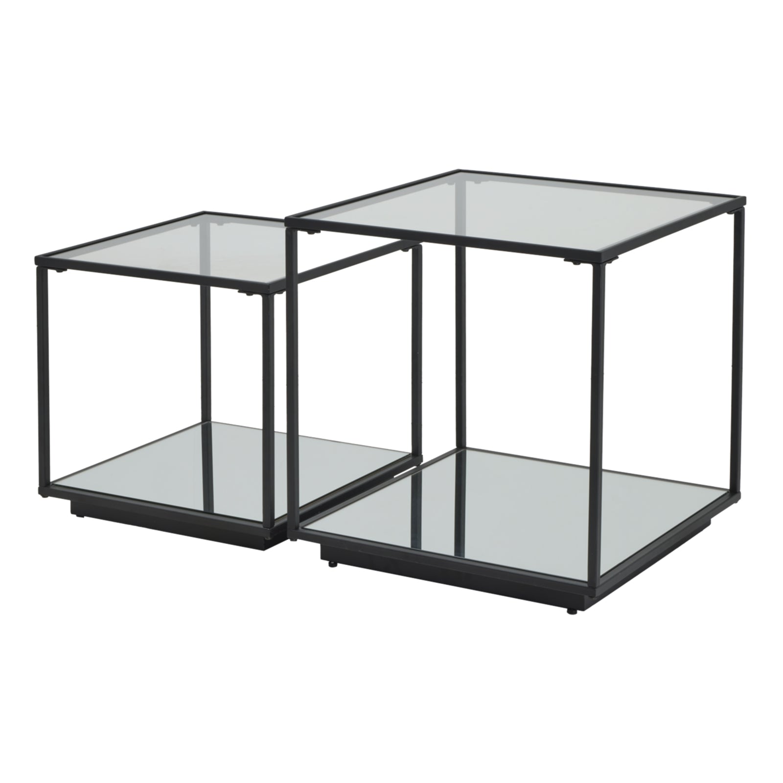 Lennox Black Framed Set Of 2 Side Tables_347