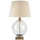 Lunel Glass Orb Table Lamp With Edged Linen Shade_910