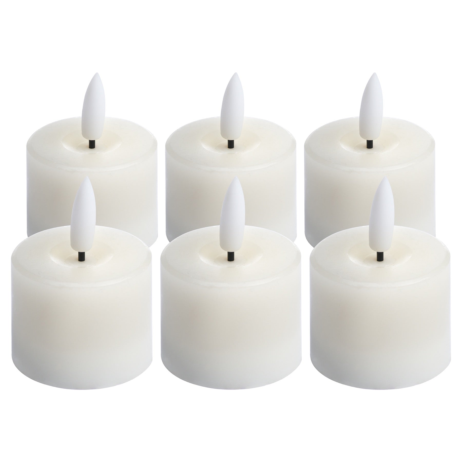 Luxe Collection Set Of 6 Natural Glow Led Tealight Candles_2382