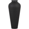 Matt Black Hammered Vase With Lid [cid:22858]
