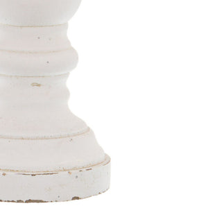 Matt White Ceramic Column Candle Holder_2485