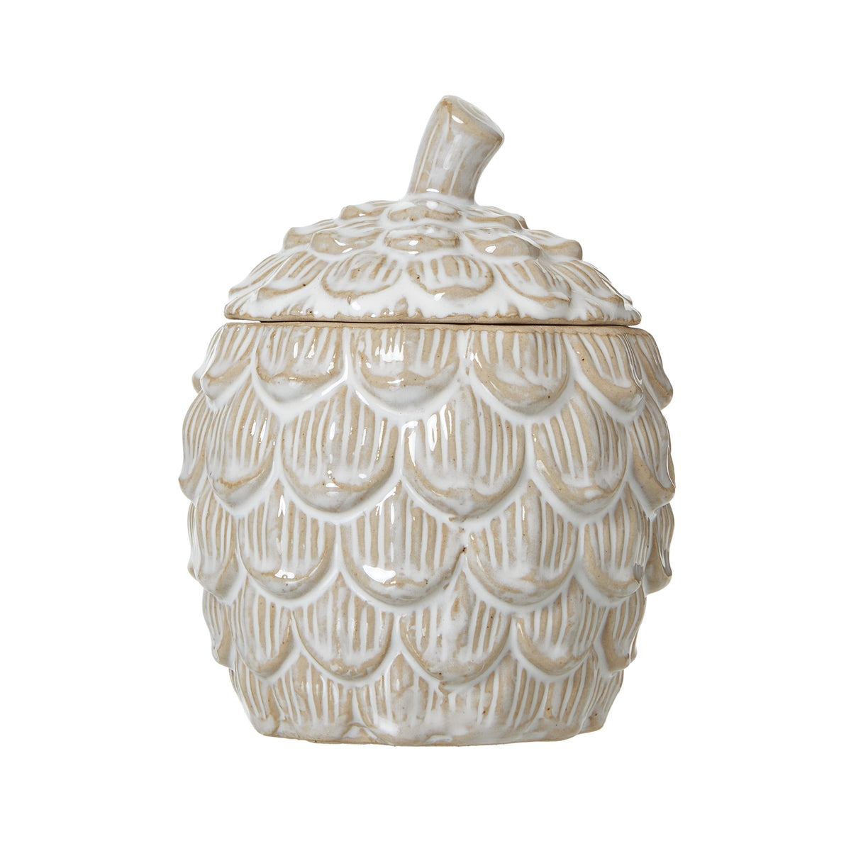 Ceramic Pine Cone Trinket Dish With Lid_2509