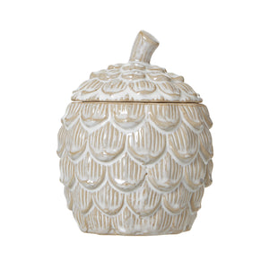 Ceramic Pine Cone Trinket Dish With Lid_2509