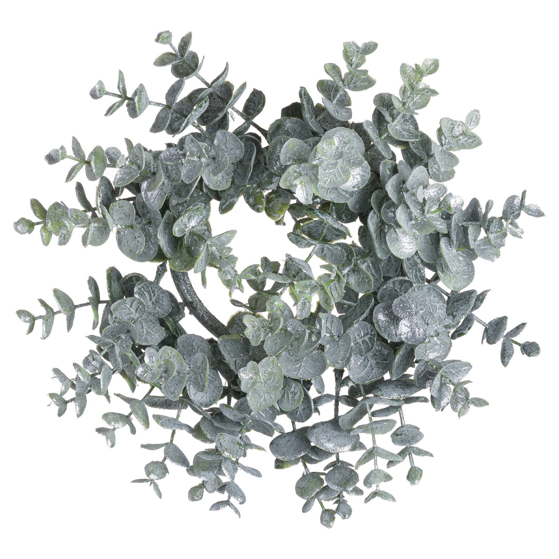 Frosted Eucalyptus Candle Wreath_2529