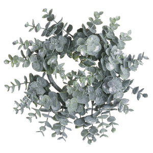 Frosted Eucalyptus Candle Wreath_2529