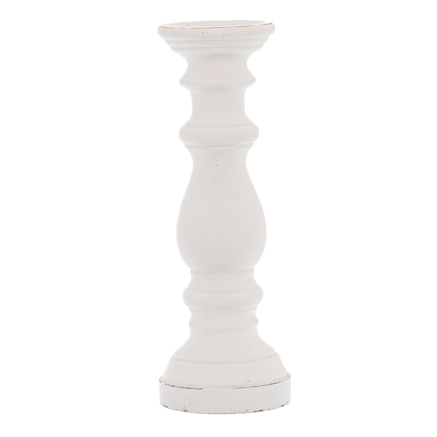 Matt White Ceramic Column Candle Holder_2478