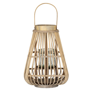 Peardrop Wicker Lantern With Glass Holder_946