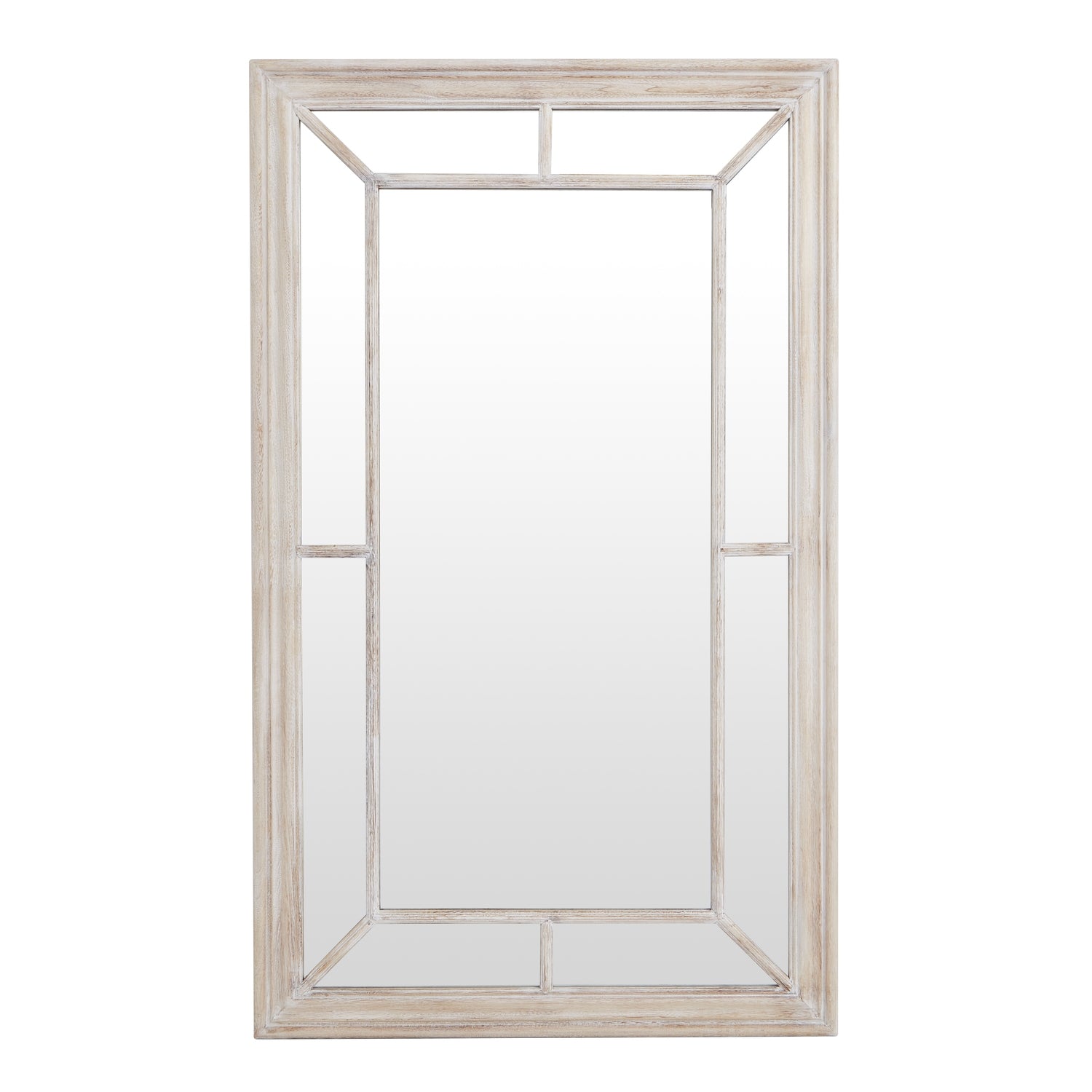 Washed Wood Framed Window Mirror_4207