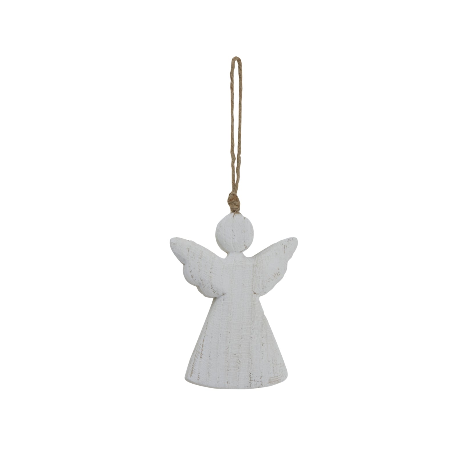 Whitewashed Rustic Hanging Angel_3626