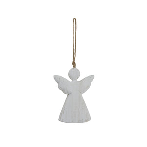 Whitewashed Rustic Hanging Angel_3626