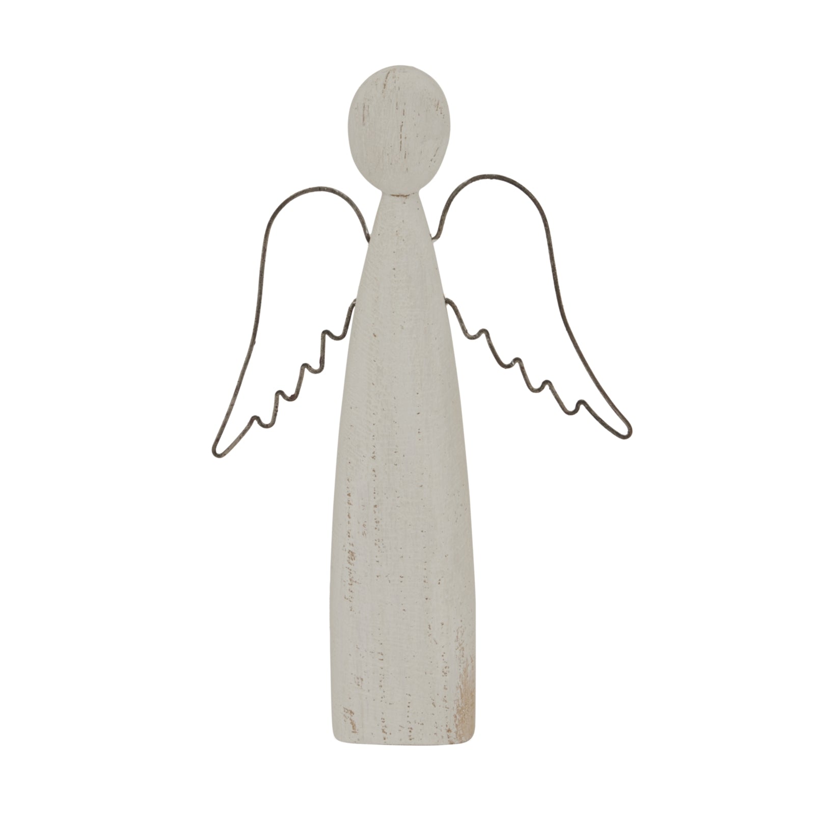 Whitewashed Rustic Standing Angel_3637