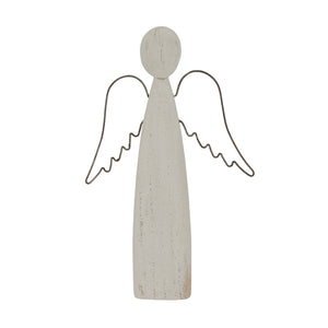 Whitewashed Rustic Standing Angel_3637