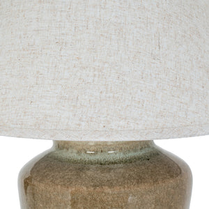 Mottura Ceramic Table Lamp With Edged Linen Shade_975