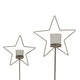 Natural Rustic Star On Wood Stand With Glass Votive_2686