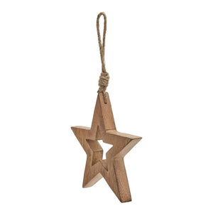 Natural Wooden Hanging Star_2695