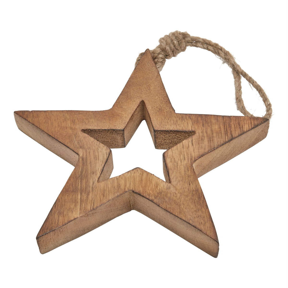 Natural Wooden Hanging Star_2697