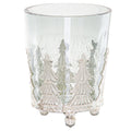 Noel Collection Small Christmas Tree Crackled Candle Holder_2740
