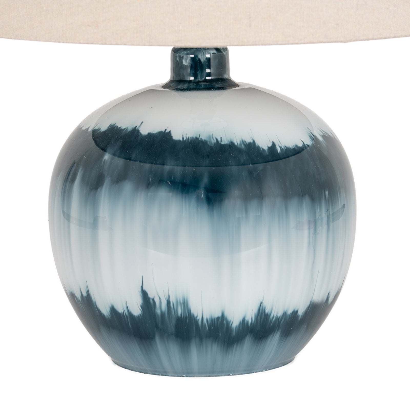 Ocean Shadows Squat  Table Lamp With Linen Shade [cid:24683-c]