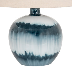 Ocean Shadows Squat  Table Lamp With Linen Shade [cid:24683-c]