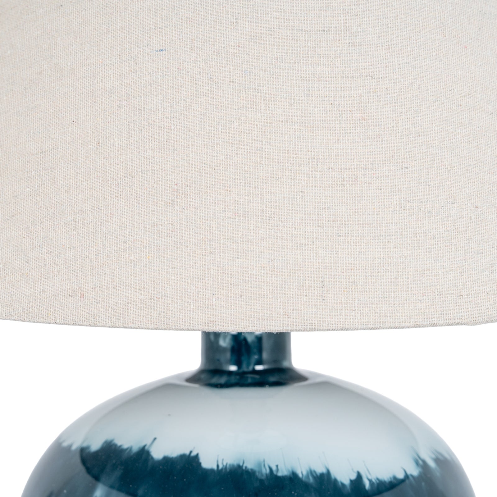 Ocean Shadows Squat  Table Lamp With Linen Shade [cid:24683-b]