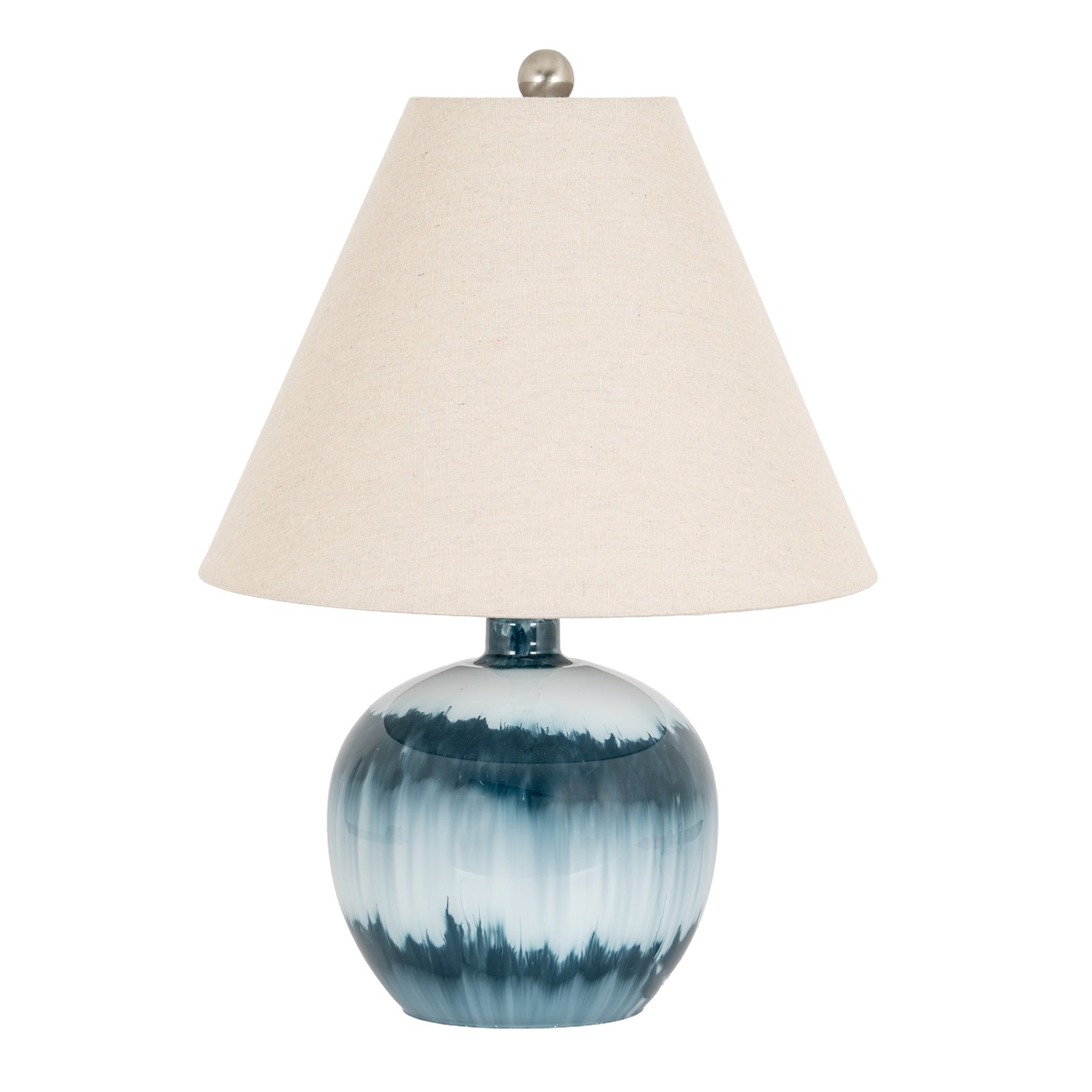 Ocean Shadows Squat  Table Lamp With Linen Shade [cid:24683]