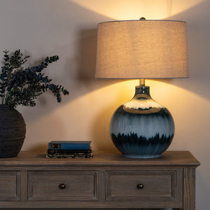 Ocean Shadows Table Lamp With Linen Shade [cid:24682-a]