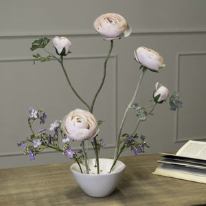 Off White Ceramic Flower Frog_5283