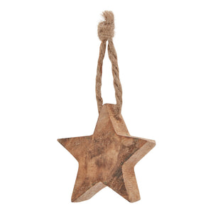 Pack Of 90 Wooden Star Hanging Decorations_2787