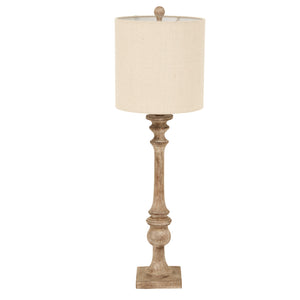 Pallido Candlestick Table Lamp With Linen Shade_993