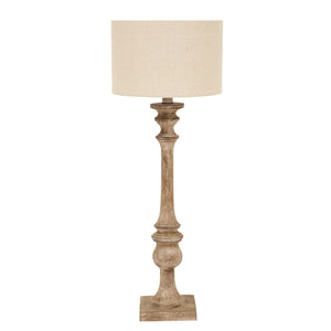 Pallido Candlestick Table Lamp With Linen Shade_996