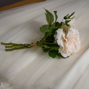 Peachy Cream Short Stem Rose Bouquet_5357