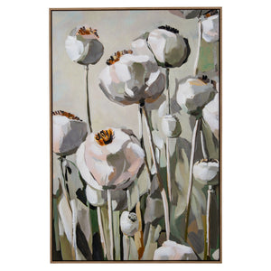 Poppy Heads Hand Painted Canvas in Frame [cid:24706]