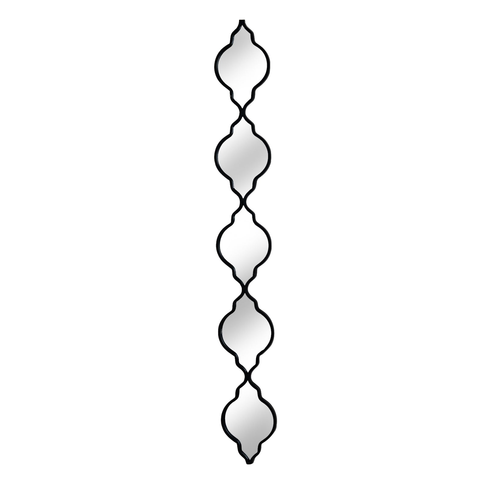 Black Quarterfoil Decorative Hanging Mirror [cid:24533]