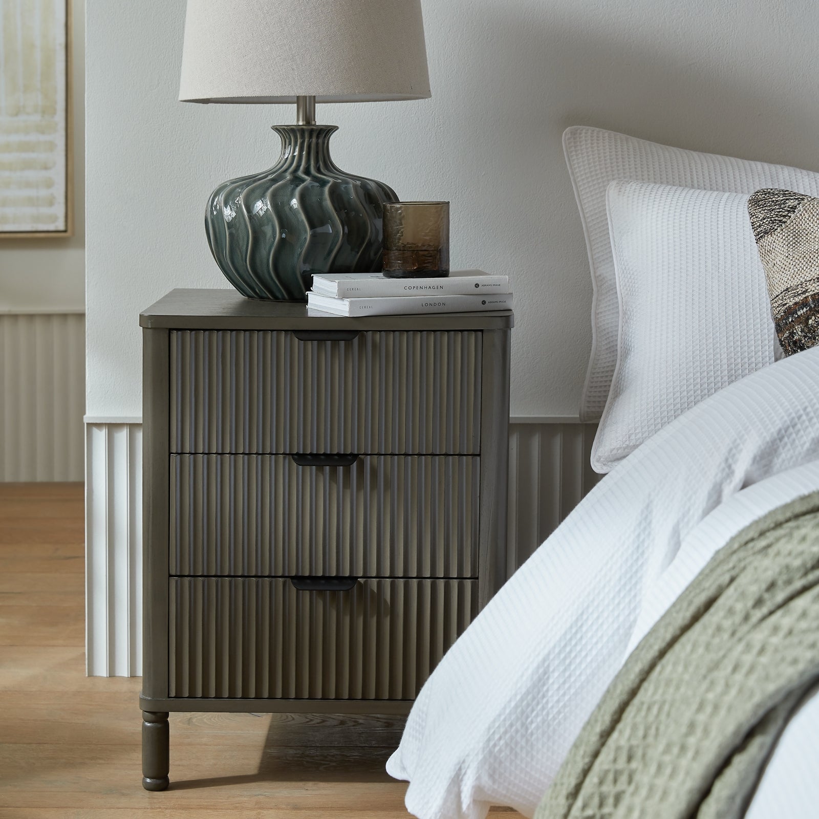Reed Collection 3 Drawer Bedside Table_481