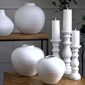 Regola Matt White Ceramic Vase_2814