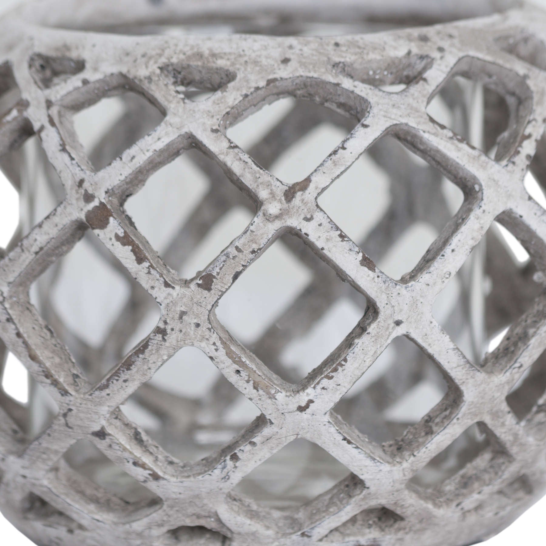 Round Ceramic Lattice Hurricane Lantern_1936