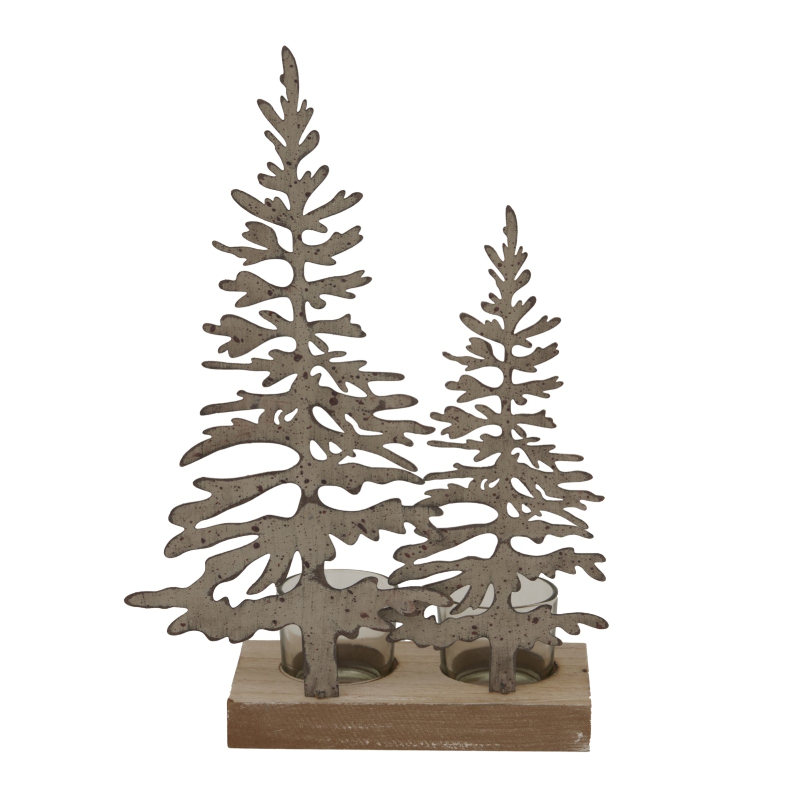 Rustic Double Silhouette Trees On Stand_2858