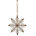 Rustic Hanging Gem Snowflake Decoration_2866