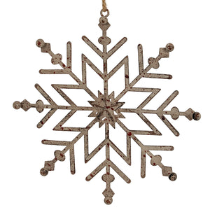 Rustic Hanging Ice Snowflake Decoration_2868