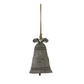 Rustic Metal Hanging Bell With Bow_2875
