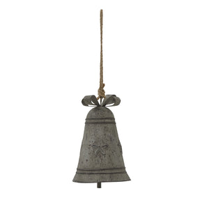Rustic Metal Hanging Bell With Bow_2875