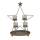 Rustic Outline Star With Four Glass Votives_2918