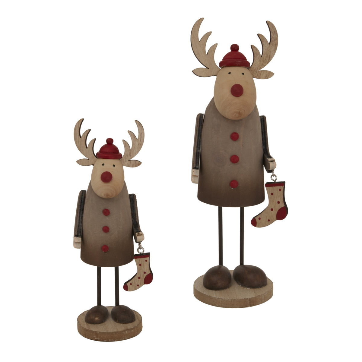 Rustic Rudolf With Stocking Decoration_2939