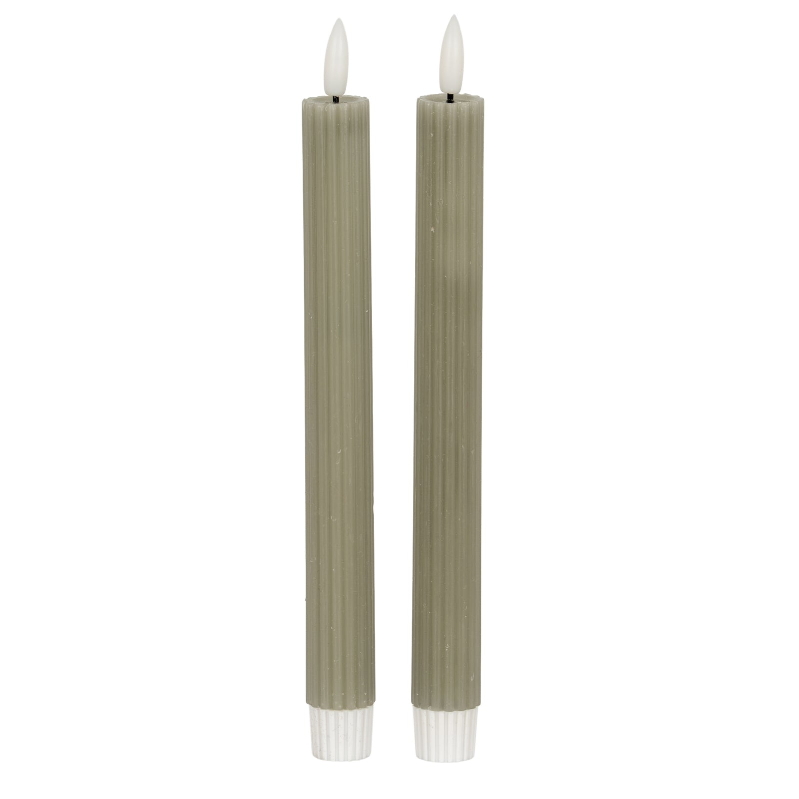 Luxe Collection Natural Glow Ribbed Taper Candles_2370