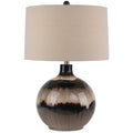Sepia Shadows Table Lamp With Linen Shade_1026